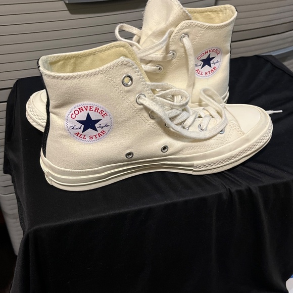Converse Chuck Taylor Hi x CDG Comme Des Garçons Play White (150205C) Unisex - Picture 2 of 13